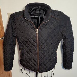 Love Tree black diamond quilted winter jacket, excellent used condition, size L